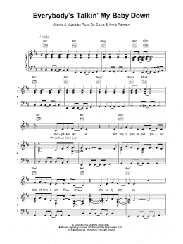 page one of Everybody's Talkin' My Baby Down (Piano, Vocal & Guitar Chords)