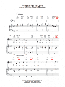 page one of When I Fall In Love (Piano, Vocal & Guitar Chords)