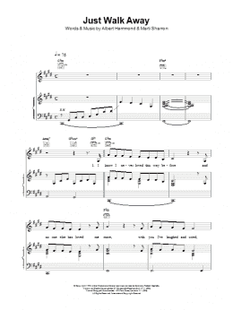 page one of Just Walk Away (Piano, Vocal & Guitar Chords)
