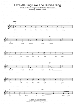 page one of Let's All Sing Like The Birdies Sing (Lead Sheet / Fake Book)