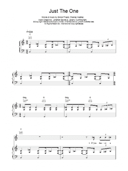 page one of Just The One (Piano, Vocal & Guitar Chords)