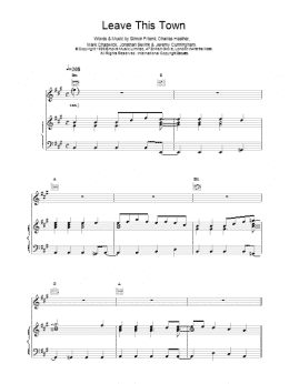 page one of Leave This Town (Piano, Vocal & Guitar Chords)