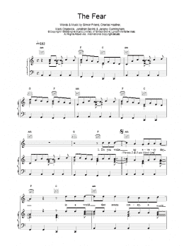 page one of The Fear (Piano, Vocal & Guitar Chords)