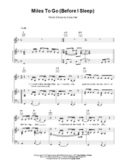 page one of Miles To Go Before I Sleep (Piano, Vocal & Guitar Chords)