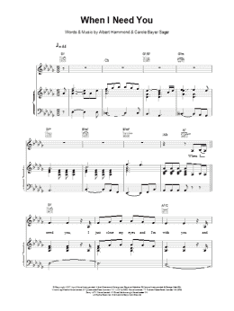 page one of When I Need You (Piano, Vocal & Guitar Chords)