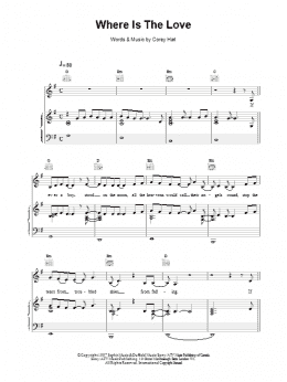 page one of Where Is The Love (Piano, Vocal & Guitar Chords)