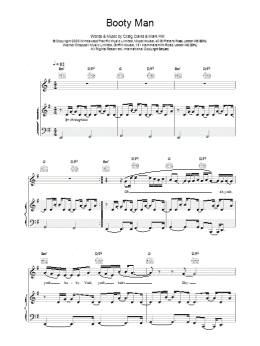 page one of Booty Man (Piano, Vocal & Guitar Chords)