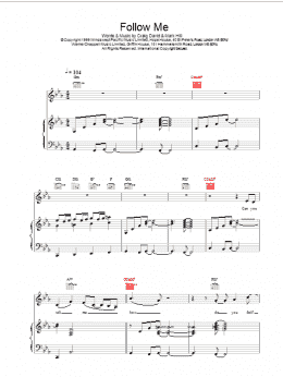 page one of Follow Me (Piano, Vocal & Guitar Chords)