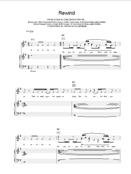 page one of Rewind (Piano, Vocal & Guitar Chords)