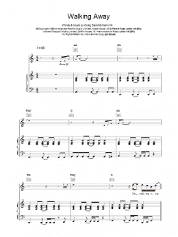page one of Walking Away (Piano, Vocal & Guitar Chords)