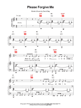 page one of Please Forgive Me (Piano, Vocal & Guitar Chords)