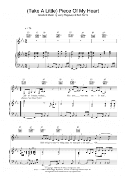 page one of (Take A Little) Piece Of My Heart (Piano, Vocal & Guitar Chords)