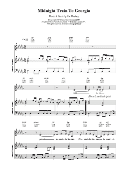 page one of Midnight Train to Georgia (Piano, Vocal & Guitar Chords)