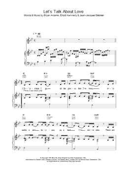 page one of Let's Talk About Love (Piano, Vocal & Guitar Chords)