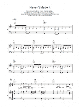 page one of Haven't Made It (Piano, Vocal & Guitar Chords)