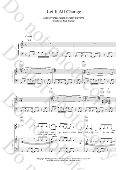 page one of Let It All Change (Piano, Vocal & Guitar Chords)