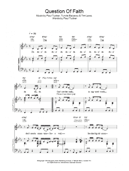 page one of Question Of Faith (Piano, Vocal & Guitar Chords)