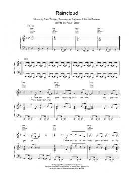 page one of Raincloud (Piano, Vocal & Guitar Chords)
