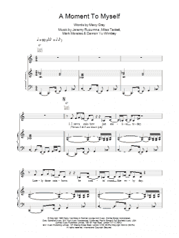 page one of A Moment To Myself (Piano, Vocal & Guitar Chords)