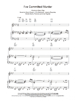 page one of I've Committed Murder (Piano, Vocal & Guitar Chords)