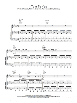 page one of I Turn To You (Piano, Vocal & Guitar Chords)