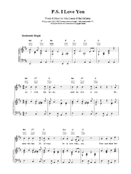 page one of PS I Love You (Lead Sheet / Fake Book)