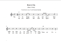 page one of Rave On (Lead Sheet / Fake Book)