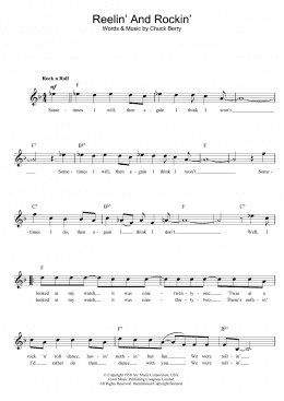 page one of Reelin' And Rockin' (Lead Sheet / Fake Book)