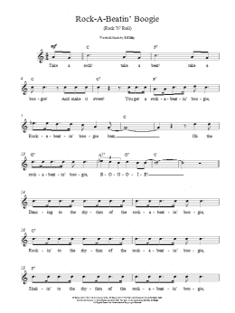page one of Rock A Beatin Boogie (Lead Sheet / Fake Book)