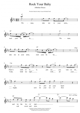 page one of Rock Your Baby (Lead Sheet / Fake Book)