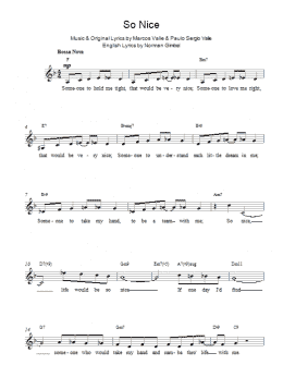 page one of So Nice (Lead Sheet / Fake Book)