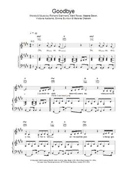page one of Goodbye (Piano, Vocal & Guitar Chords)