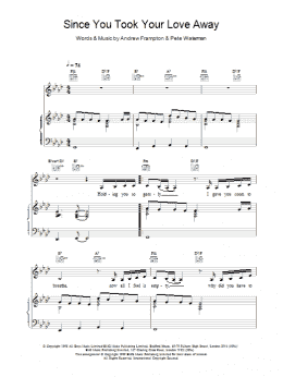 page one of Since You Took Your Love Away (Piano, Vocal & Guitar Chords)