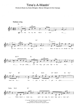 page one of Time's A Wastin' (Lead Sheet / Fake Book)