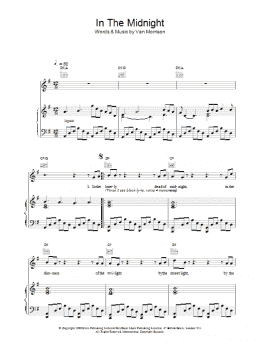 page one of In The Midnight (Piano, Vocal & Guitar Chords)