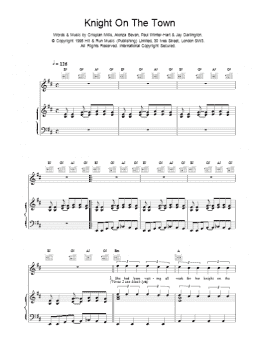 page one of Knight On The Town (Piano, Vocal & Guitar Chords)