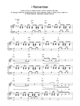 page one of I Remember (Piano, Vocal & Guitar Chords)
