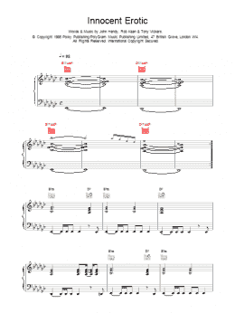 page one of Innocent Erotic (Piano, Vocal & Guitar Chords)