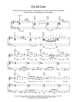 page one of It's All Over (Piano, Vocal & Guitar Chords)