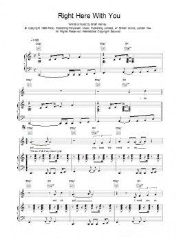 page one of Right Here With You (Piano, Vocal & Guitar Chords)