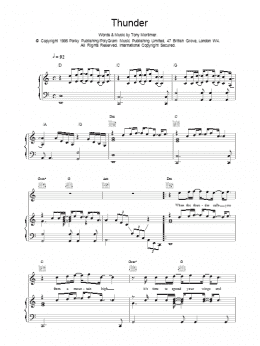 page one of Thunder (Piano, Vocal & Guitar Chords)