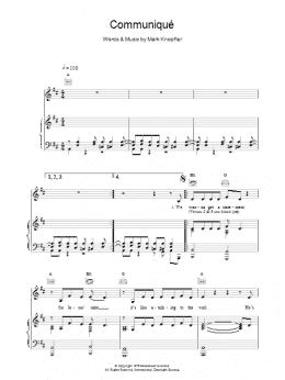 page one of Communique (Piano, Vocal & Guitar Chords)