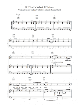 page one of If That's What It Takes (Piano, Vocal & Guitar Chords)