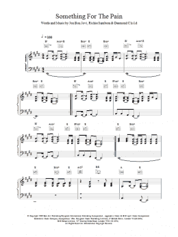 page one of Something For The Pain (Piano, Vocal & Guitar Chords)