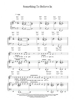 page one of Something To Believe In (Piano, Vocal & Guitar Chords)