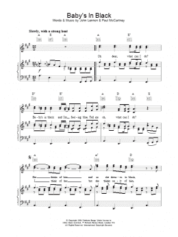 page one of Baby's In Black (Piano, Vocal & Guitar Chords)
