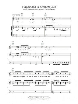 page one of Happiness Is A Warm Gun (Piano, Vocal & Guitar Chords)