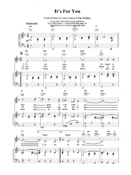 page one of It's For You (Piano, Vocal & Guitar Chords)