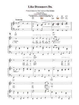 page one of Like Dreamers Do (Piano, Vocal & Guitar Chords)