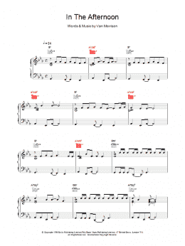 page one of In The Afternoon (Piano, Vocal & Guitar Chords)